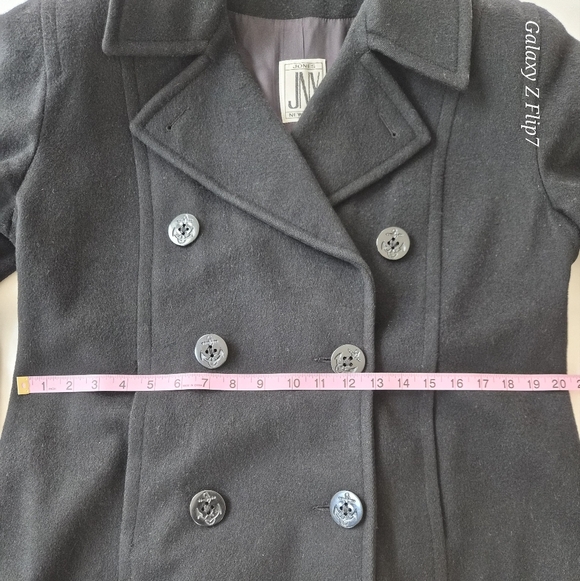 ​Jones New York 100% Pure Wool Double Breasted Pea Coat - Picture 5 of 8